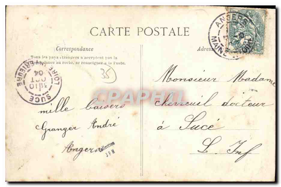 Les Rochers sculptés et Mme de Rotheneuf — Vue prise à la maison de l'Ermitage G.F. — Collection JFM — Reverso