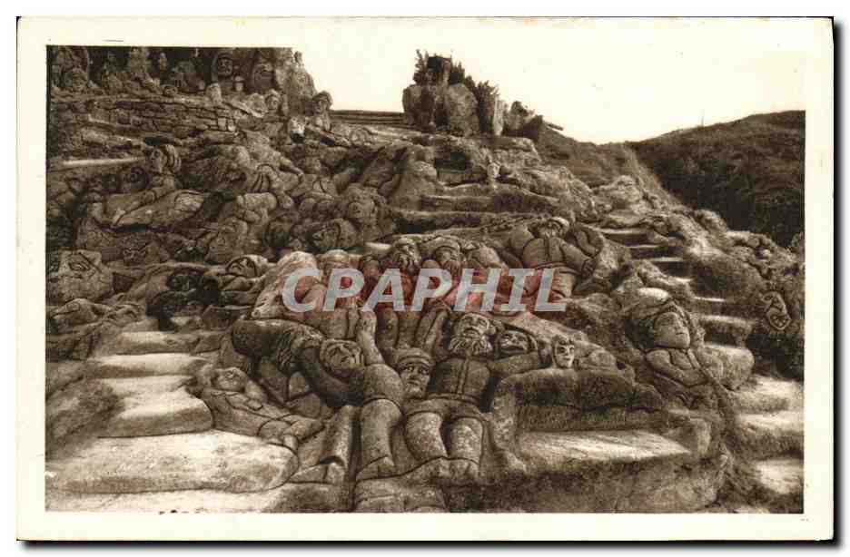 CPA Rotheneuf Les Rochers Sculptes La famille des Rotheneuf