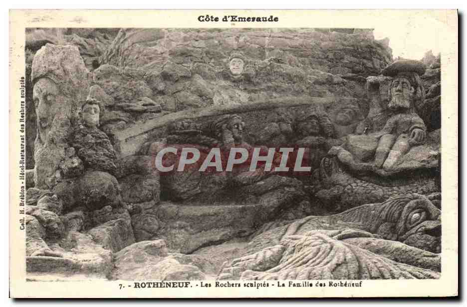 CPA Rotheneuf Les Rochers Sculptes La famille des Rotheneuf 