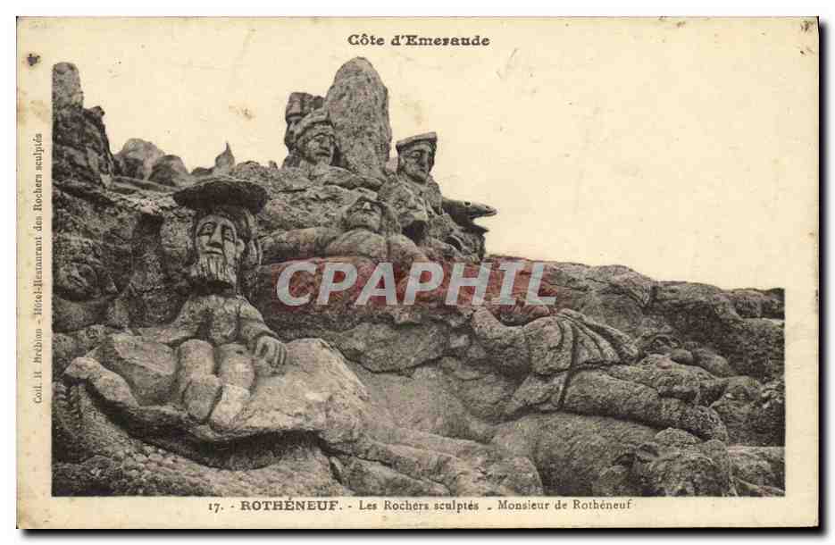 CPA Rotheneuf Les Rochers Sculptes Monsieur de Rotheneuf 