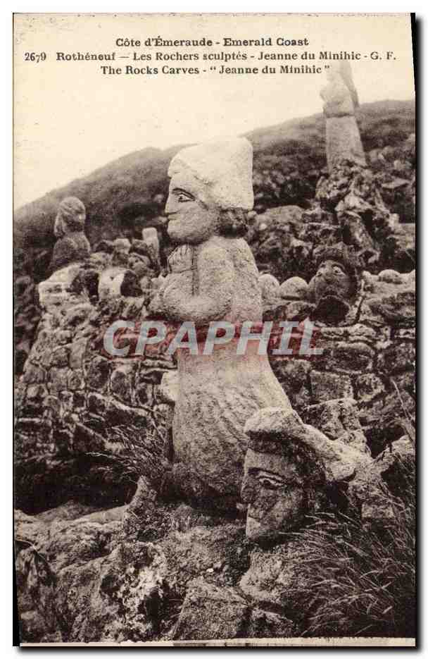 CPA Rotheneuf Les Rochers Sculptes Jeanne du Minihic