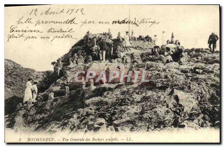 CPA Rotheneuf Vue generale des Rochers Sculptes