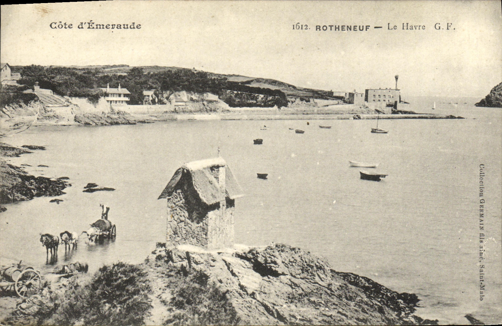 CPA Rotheneuf Le Havre Pecheurs attelage cheval