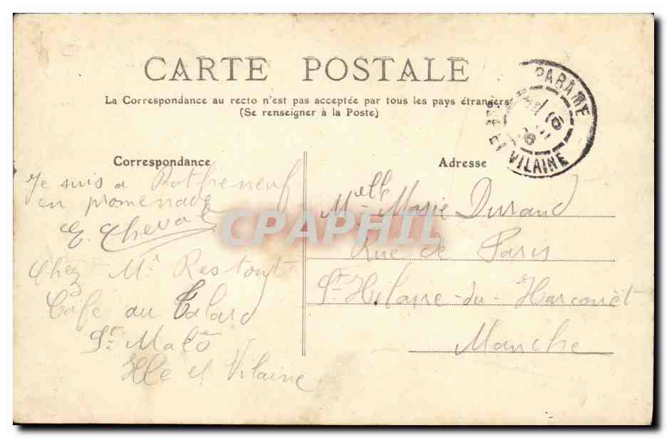 CPA Rotheneuf Rochers Sculptes Vue generale — Back