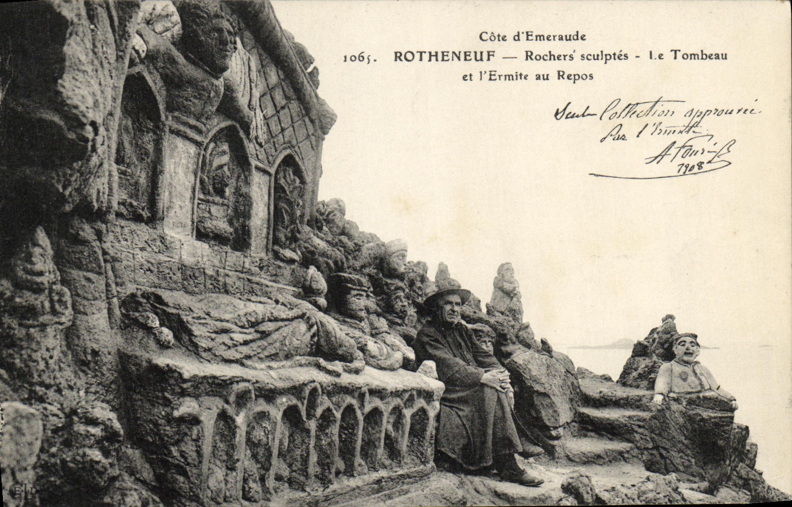 Rotheneuf — Rochers sculptés - Le Tombeau et l'Érmité au Repos — A. Tourné
