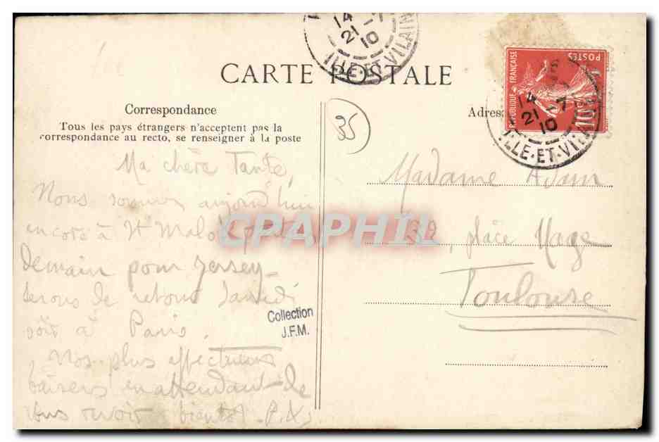 CPA Rotheneuf L Ermite Parmi Ses oeuvres — Back