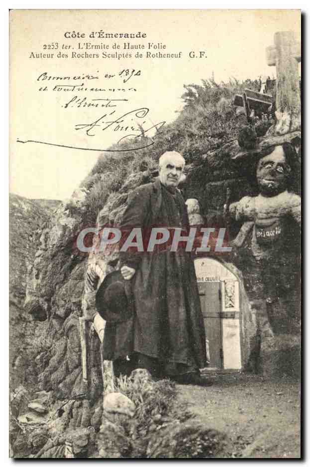 Côte d'Émerande — L'Ermité de Haute Folie, autor de los Rochers Sculptés de Rotheneuf G.F.