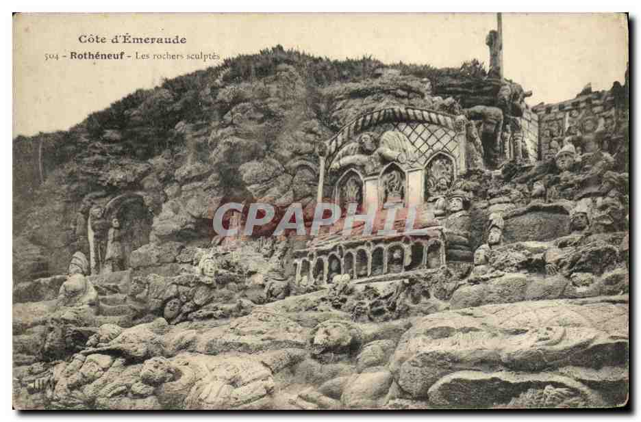 CPA Rotheneuf Types de Rochers Sculptes 