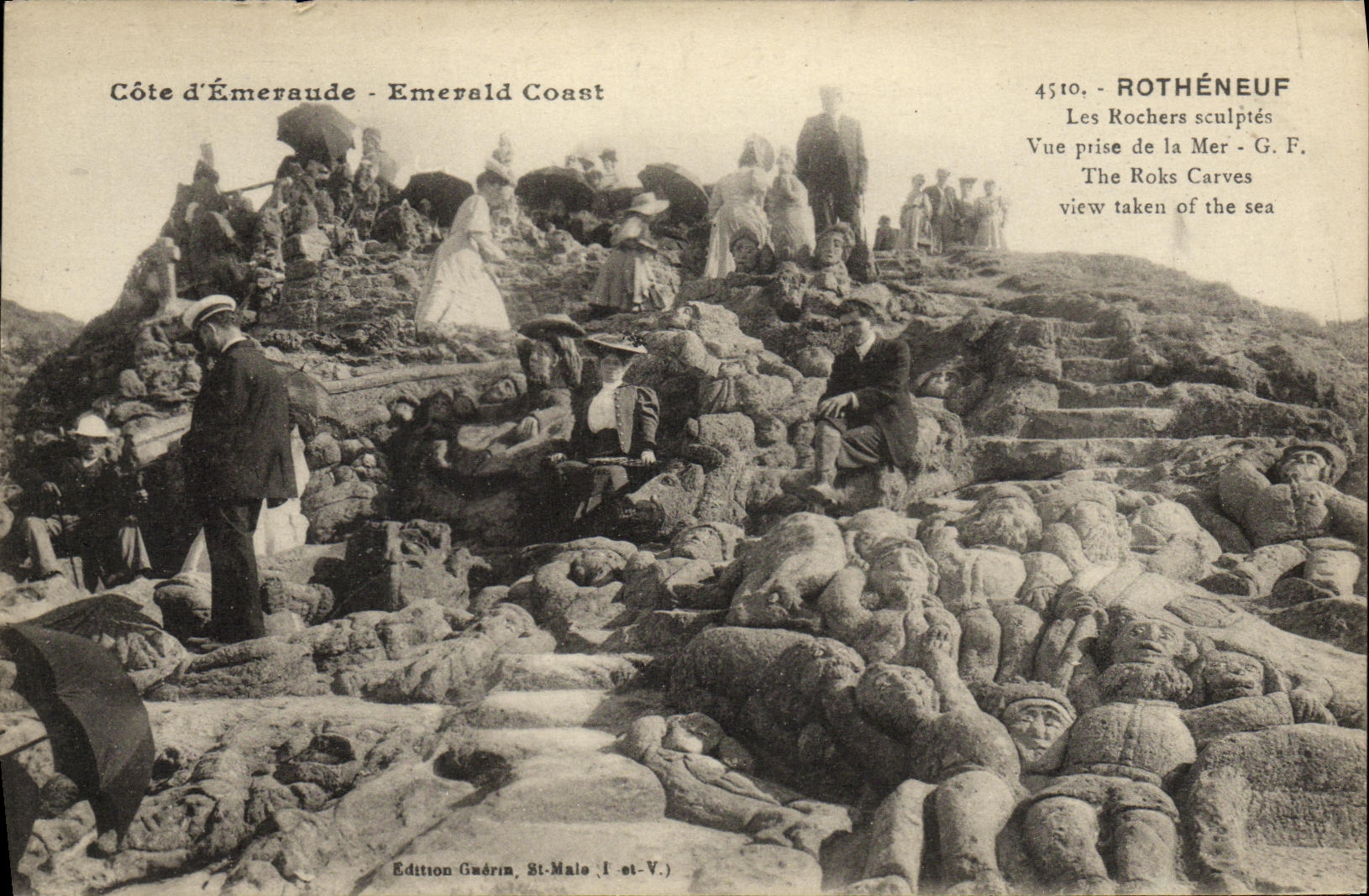Côte d'Émeraude - Emerald Coast — Les Rochers sculptés — Édition Guérin, St-Malo (I et V.)