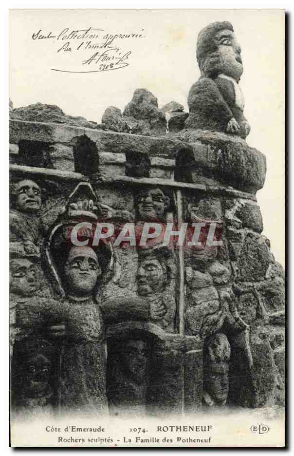 Côte d'Émeraude — Rochers sculptés — La Famille des Potheneuf — ROTHENEUF 1974