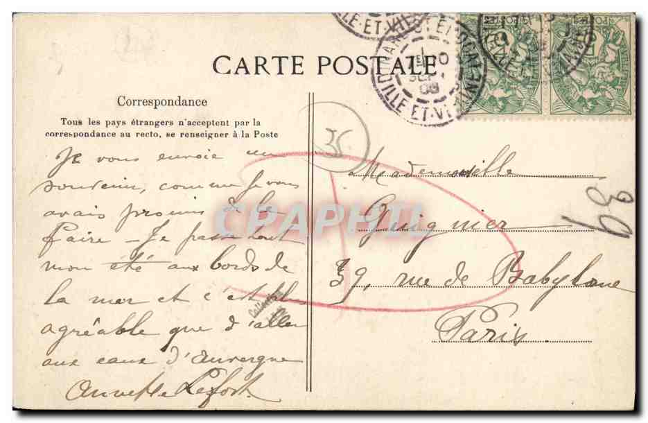 CPA Rotheneuf Les Rochers Sculptes Jeanne Du Minihic — Back