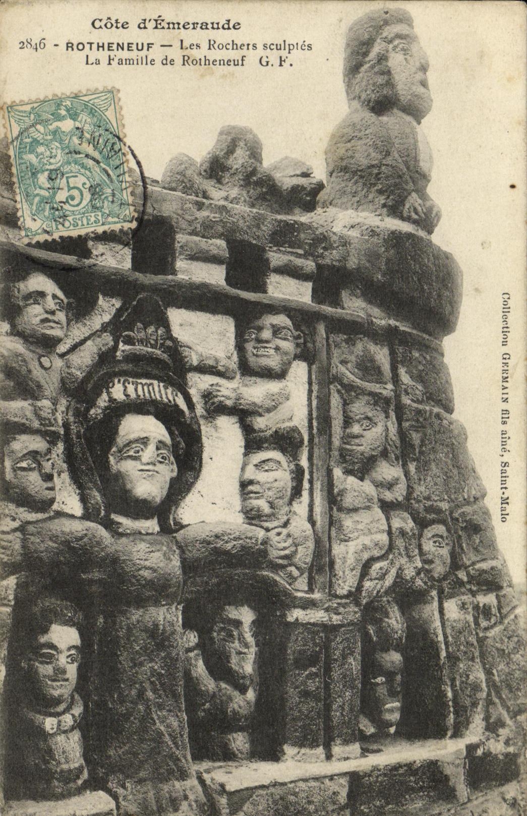 Côte d'Émeraude — Les Rochers sculptés — G.F. — Collection Génaux fils, Saint-Malo