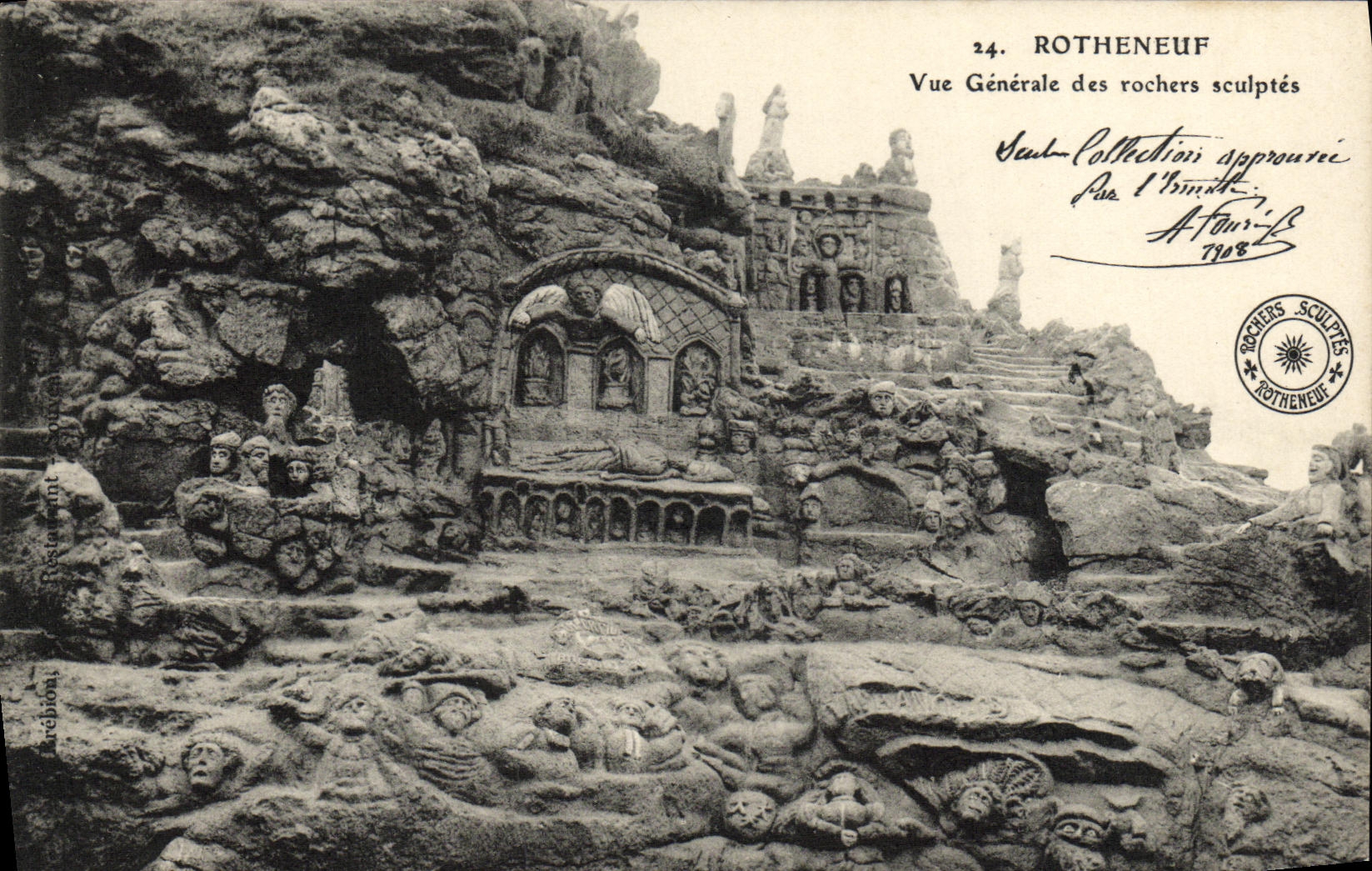 CPA Rotheneuf Vue Generale des Rochers Sculptes