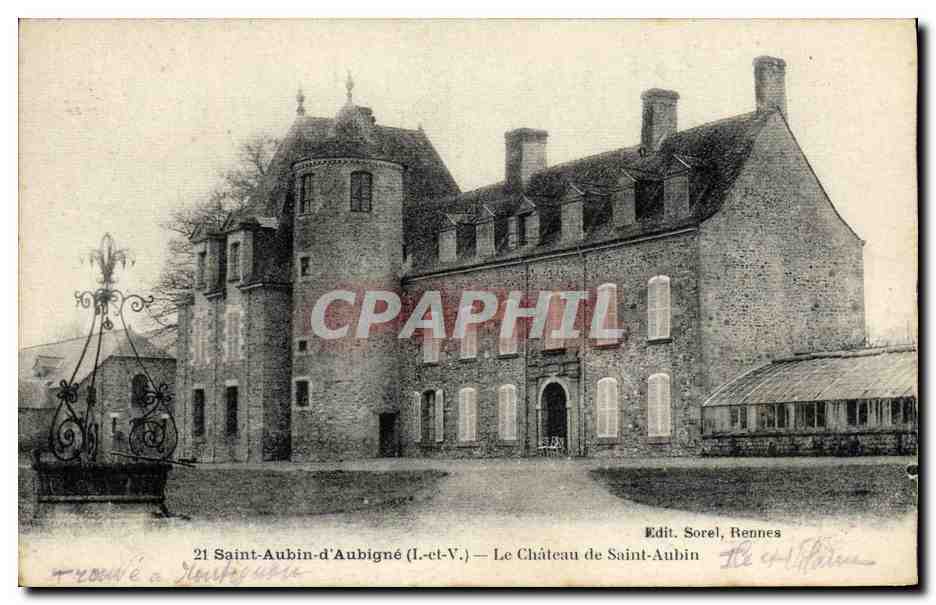 Saint-Aubin-d'Aubigné (Il.-cl-V.) — Le Château de Saint-Aubin — Edit. Sorel, Rennes