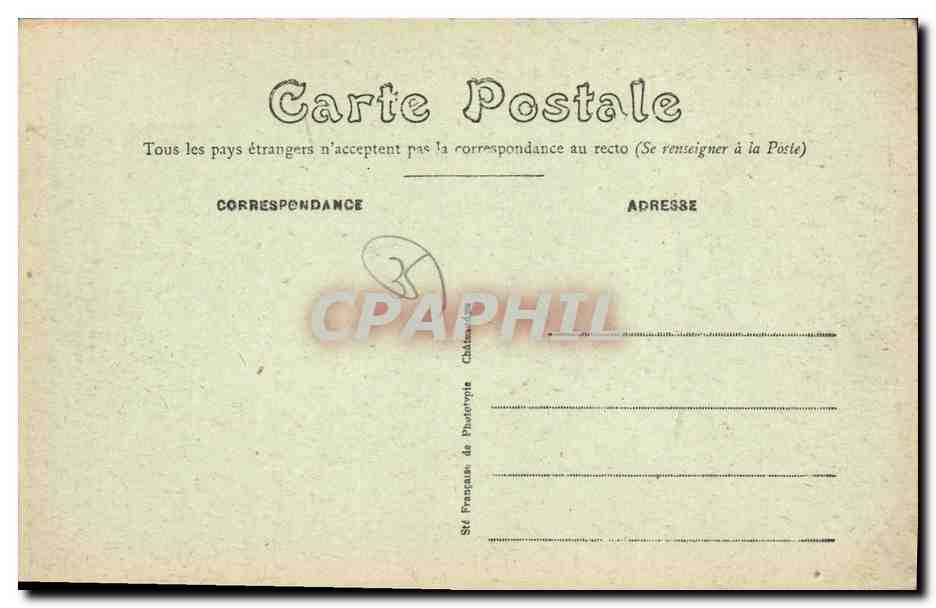 Saint-Aubin-du-Cormier (Loire-et-Vendée) — Le Vieux Château et l'Étang — Éditeur : Sté Française de Phototypie — Verso