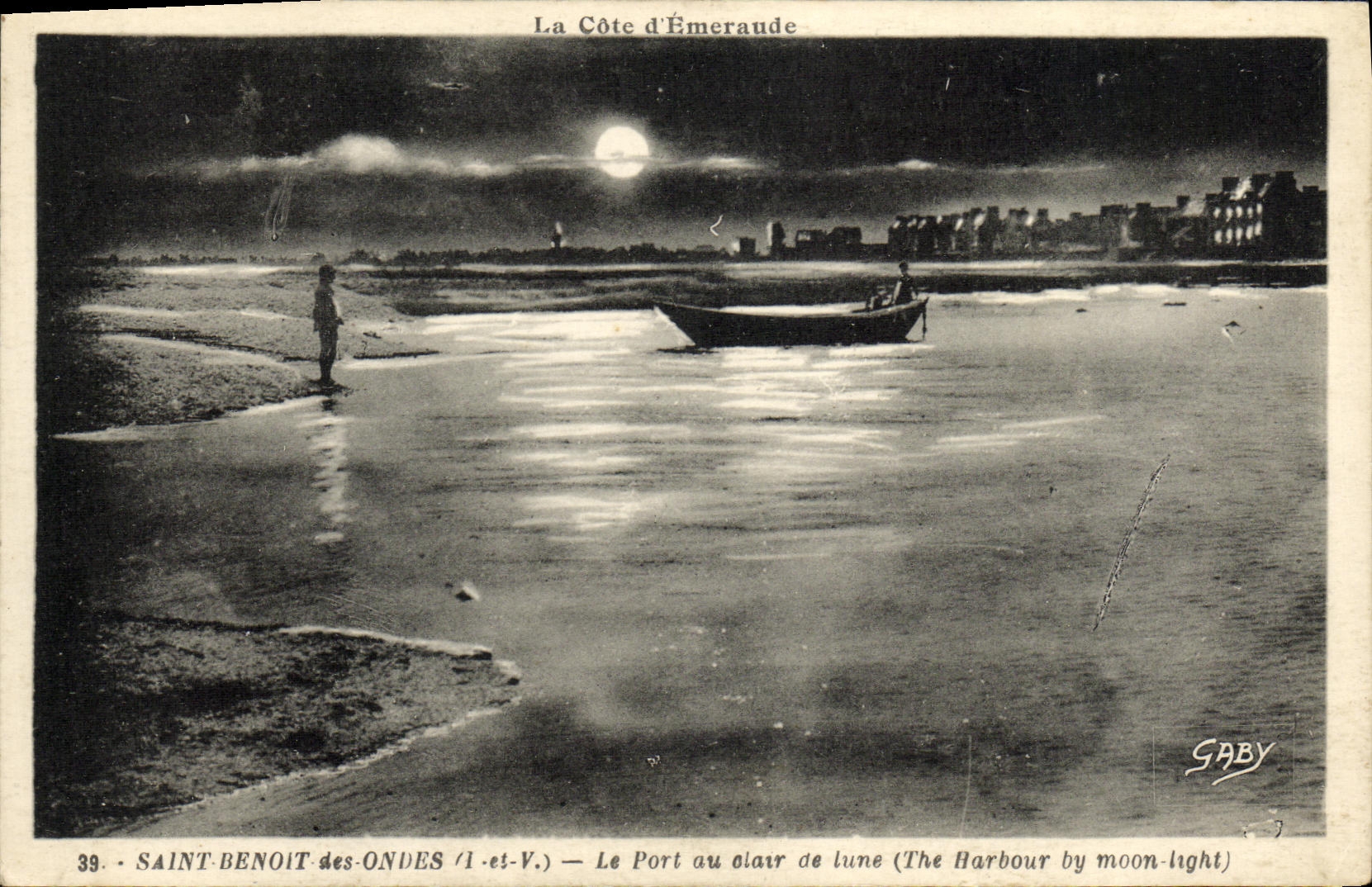 Saint-Benoît-des-Ondes — Le Port au clair de lune — Saby