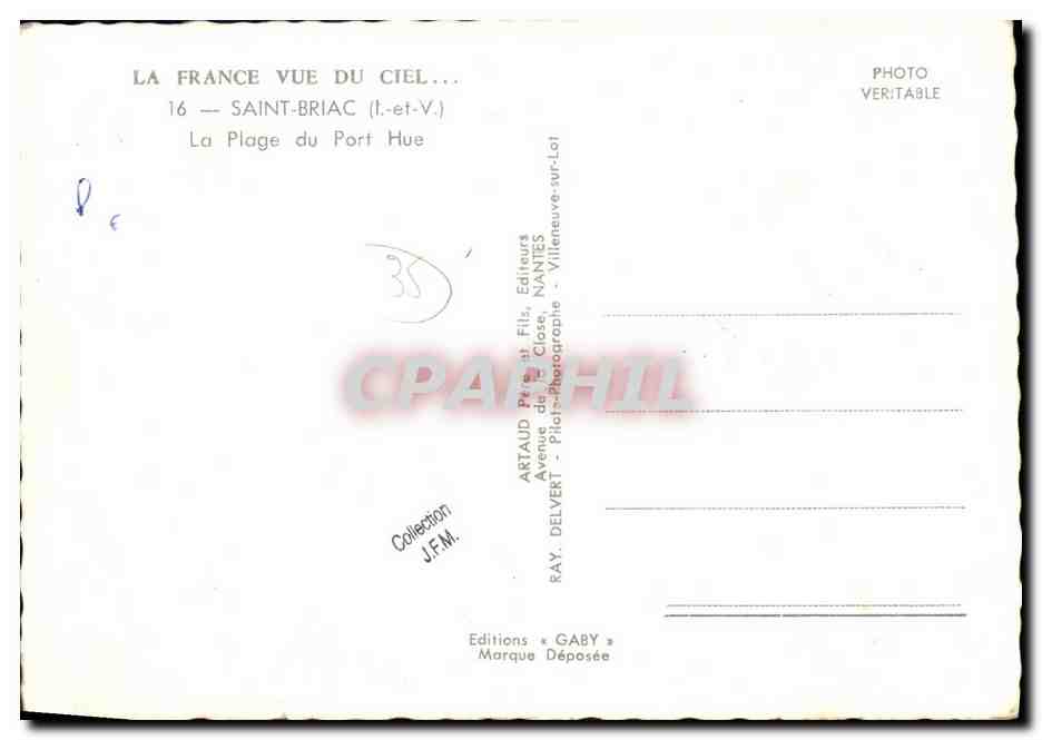 Saint-Briac-sur-Mer — Plage du Port Hue — Éditions Gaby — Verso