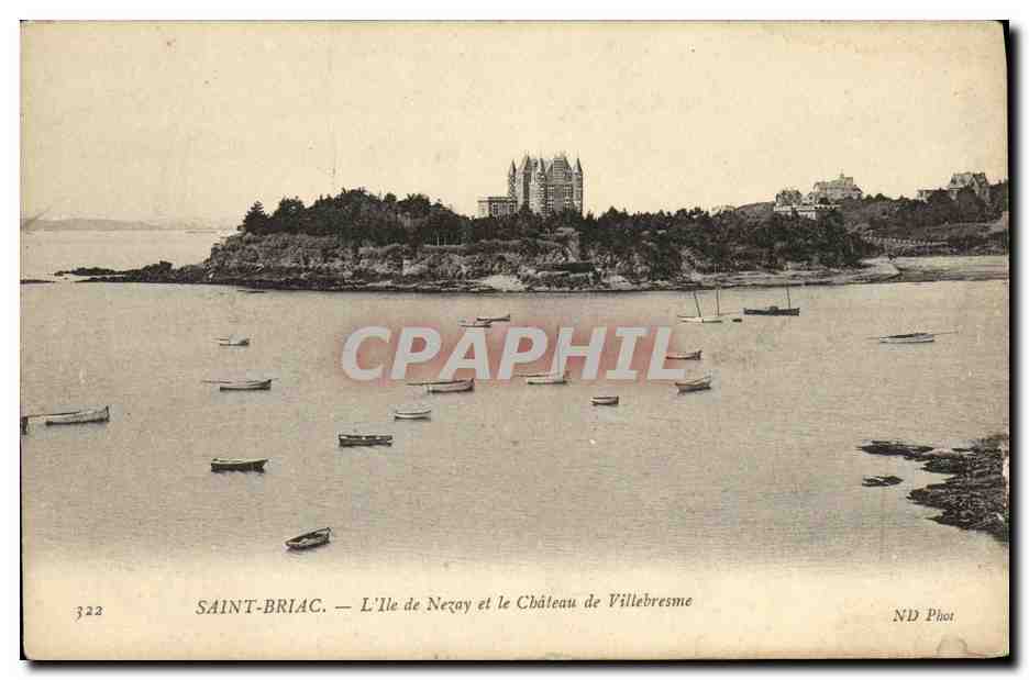 Saint-Briac — L'Île de Nezay et le Château de Villebresme — ND Phot