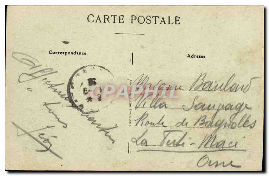CPA Saint Briac Plage et Chateau du Nessey — Rückseite