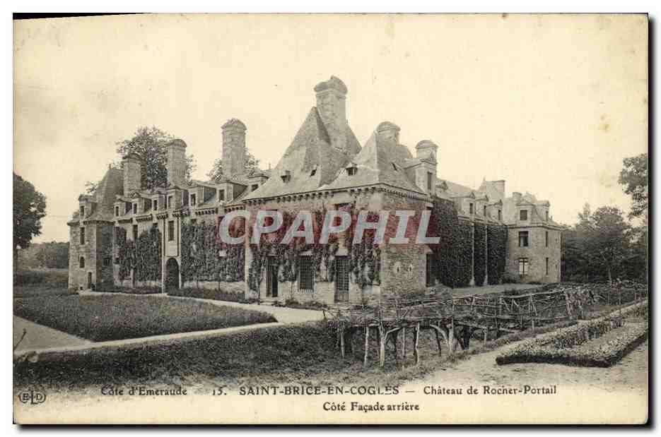 Saint-Brice-en-Coglès — Château de Rocher-Portail — Façade arrière