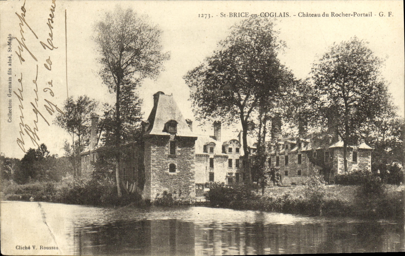 CPA St Brice en Coglais Chateau de Rocher Portail G F 
