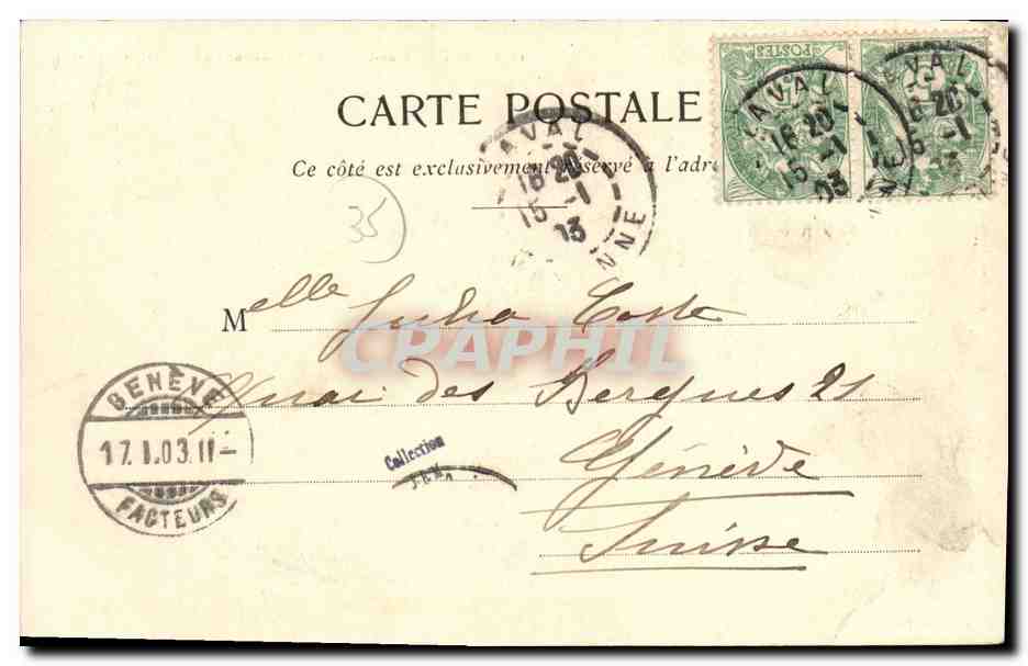 CPA St Brice en Coglais Chateau de Rocher Portail G F  — Verso