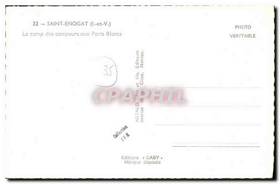 Saint-Enogat (Loire-Atlantique) — Camp des campeurs aux Ports Blancs — Éditions Gaby — Reverso