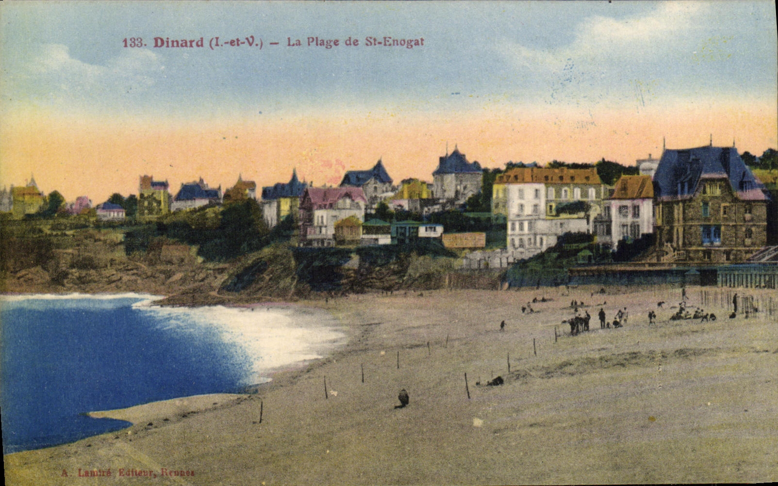 Dinard (I.-et-V.) — La Plage de St-Enogat — A. Lanthié, Éditeur, Rennes