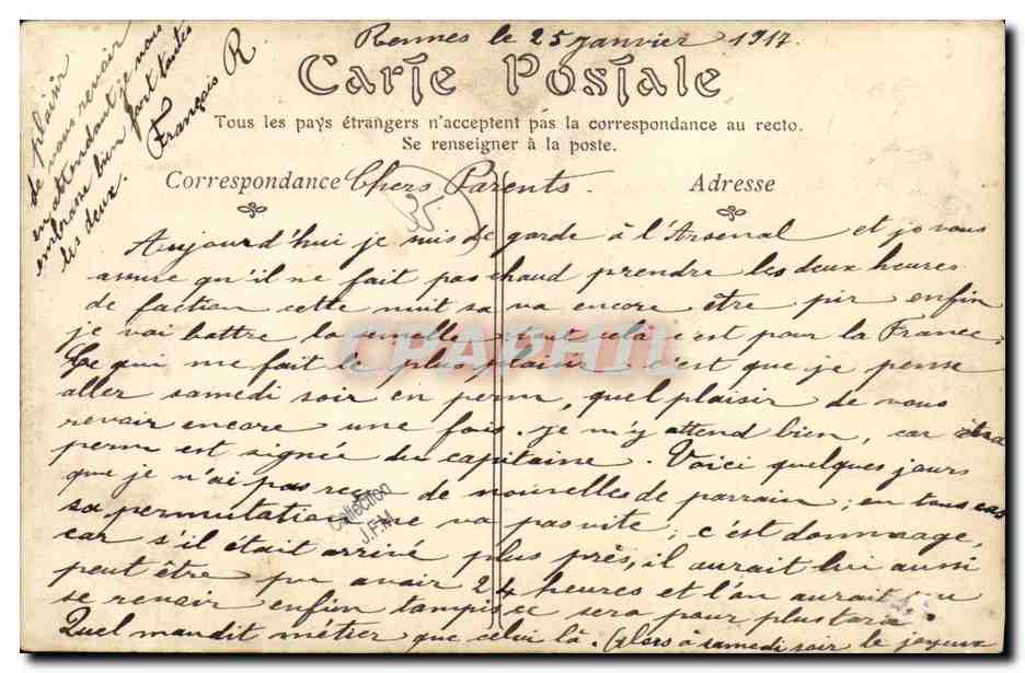 CPA Saint Enogat L Eglise Enfants — Verso