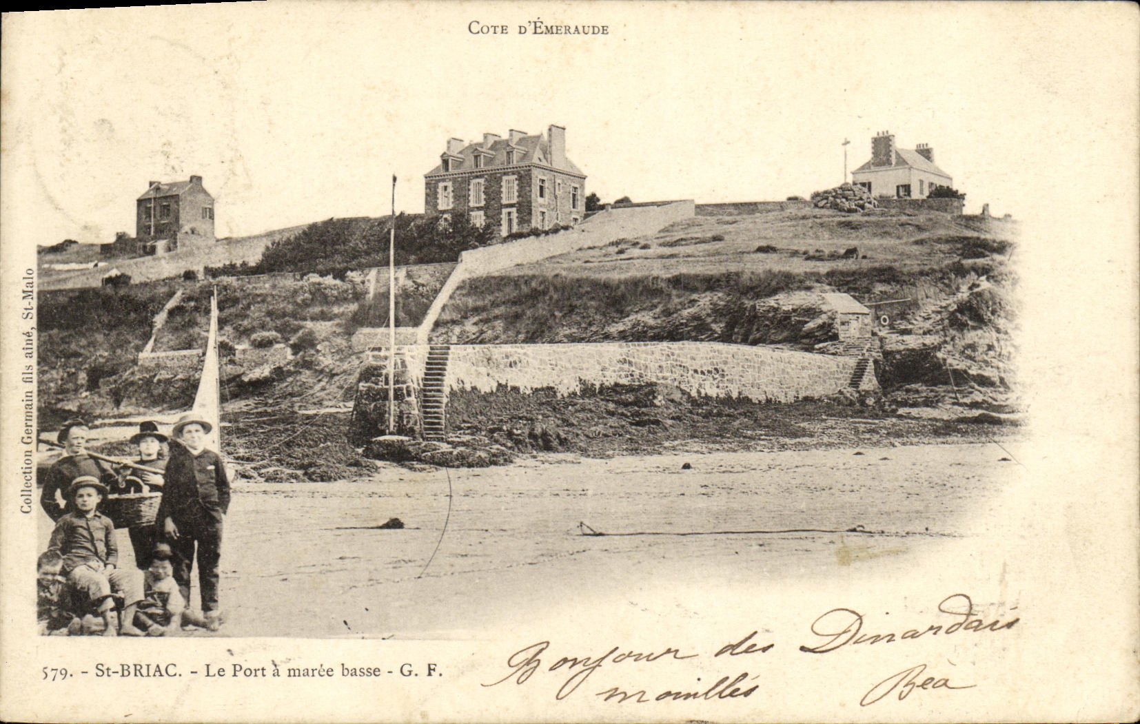 St-Briac - Le Port à marée basse - G. F. - Côte d'Émeraude