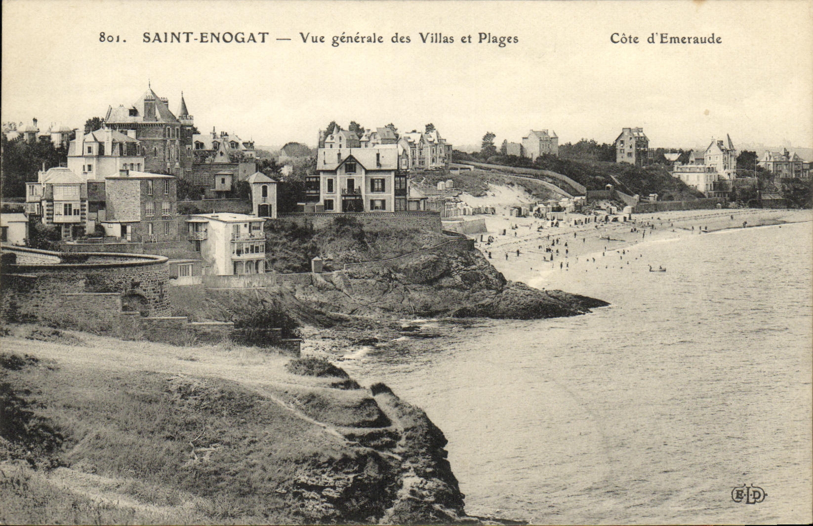 CPA Saint Enogat Vue generale des Villas et Plages 