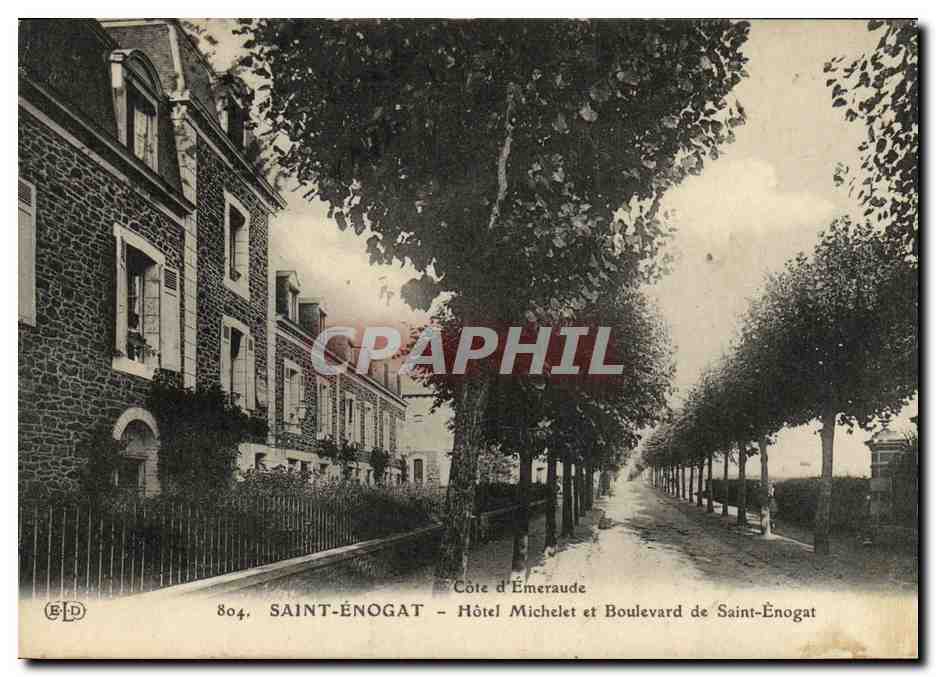 CPA Saint Enogat Hotel Michelet et Boulevard de Saint Enogat
