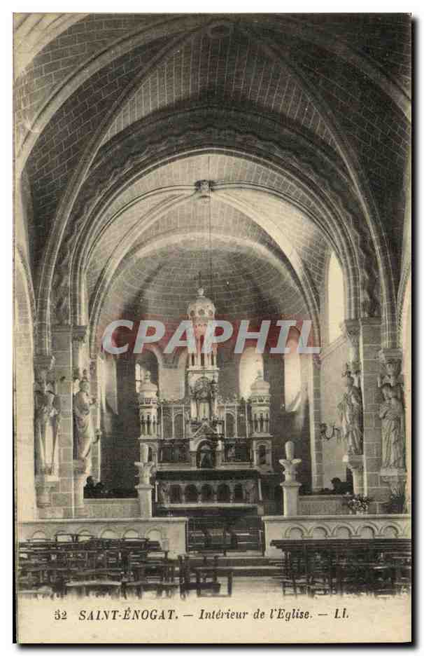 CPA Saint Enogat Interieur de l Eglise