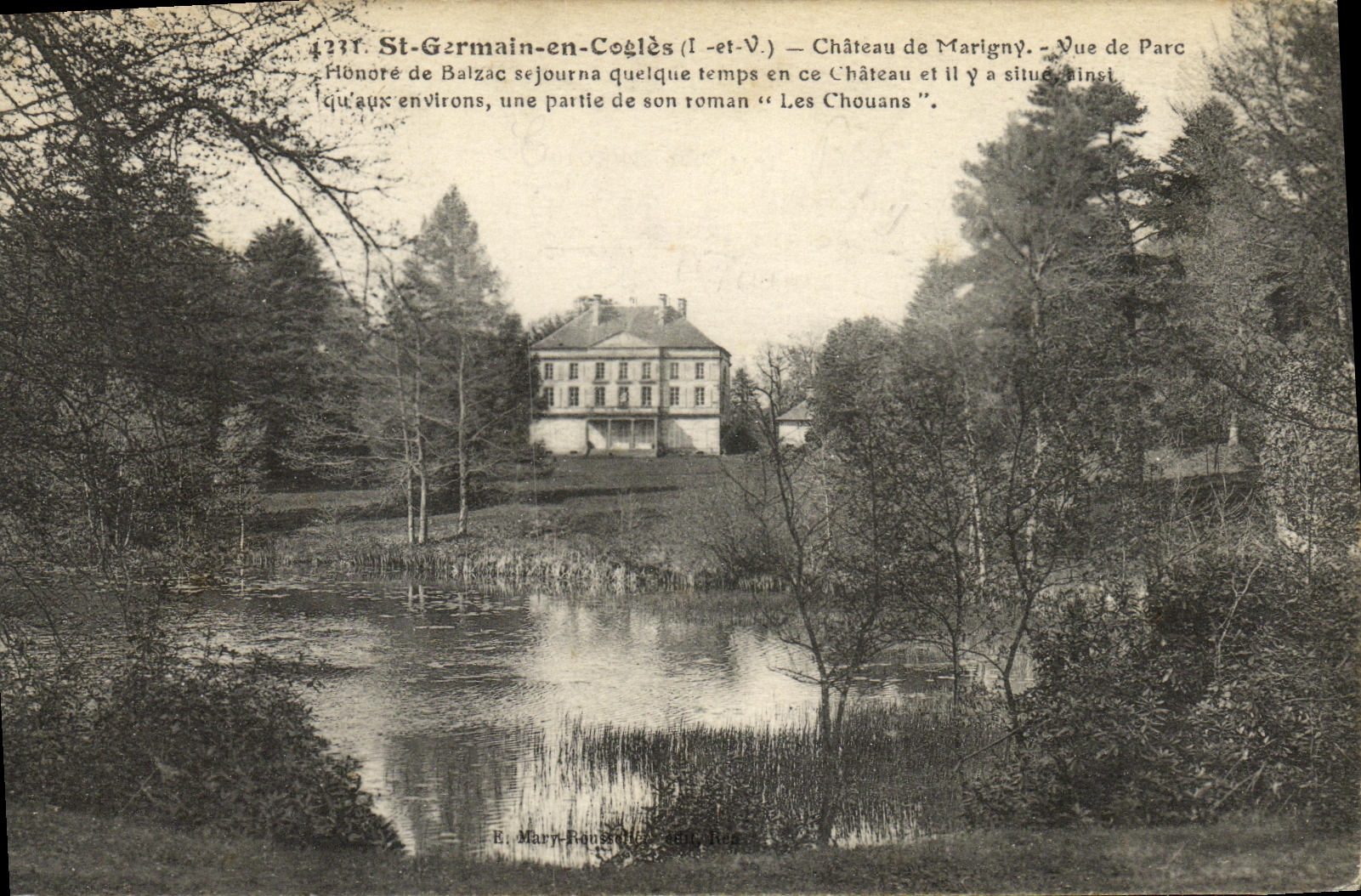 St-Germain-en-Coglès — Château de Marigny — Vue de parc