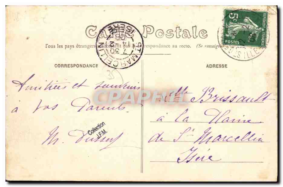 CPA St Germain sur lle Le Calvaire l Eglise et la Halle — Reverso