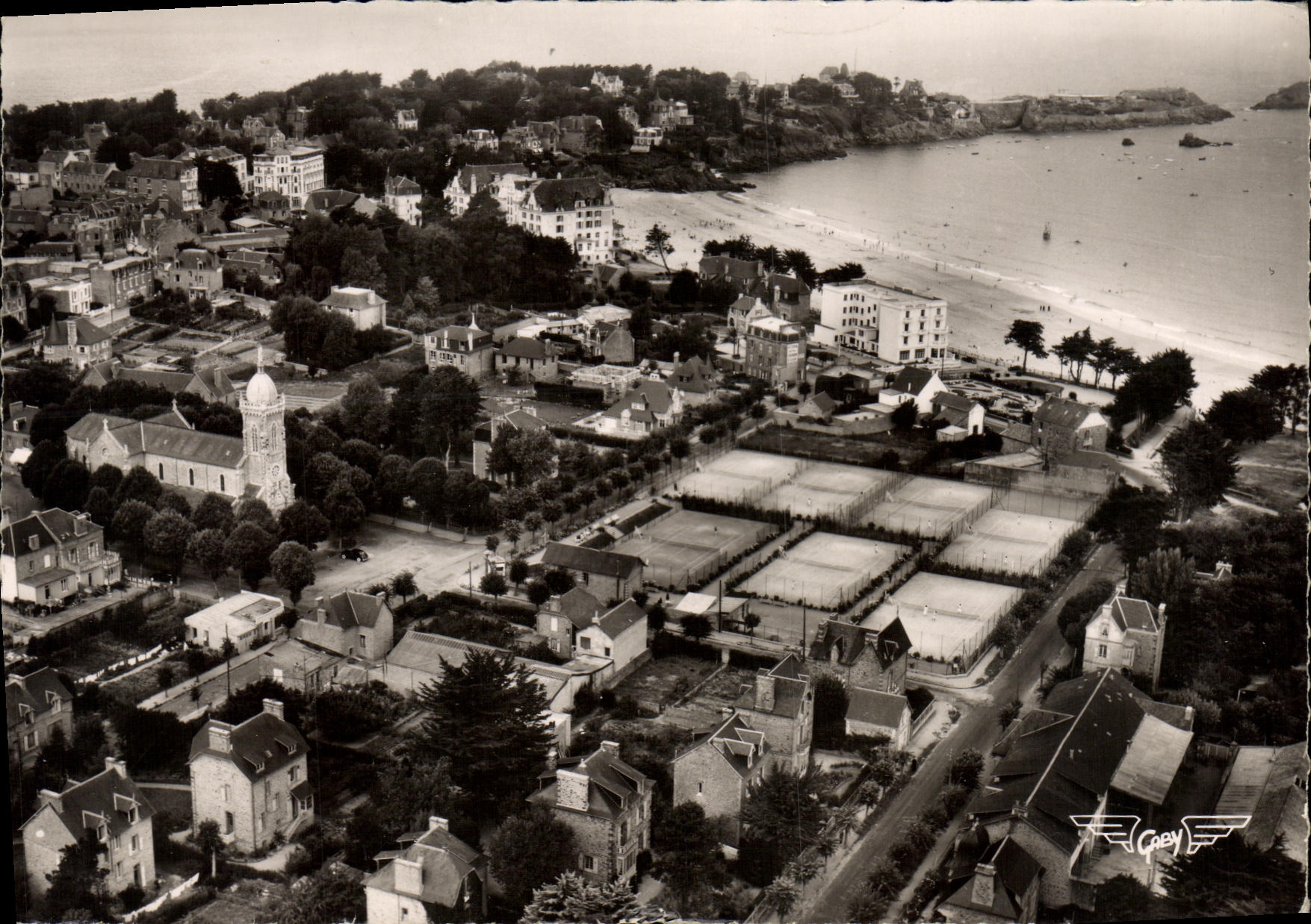 Saint-Lunaire (Ille-et-Vilaine) — Vue aérienne vers la Pointe du Décollé — Éditeur Caby