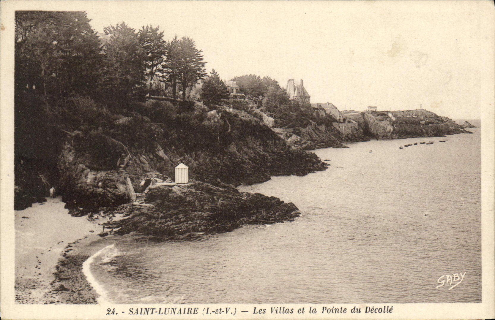 CPA St Lunaire Les Villas et la Pointe du Decolle