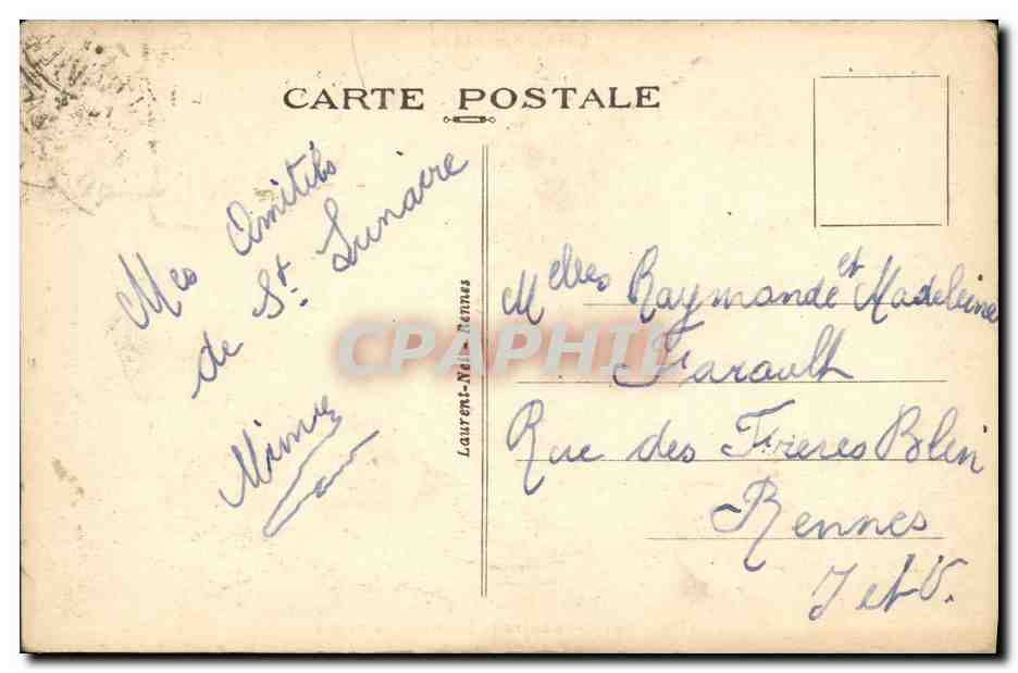 CPA Saint Lunaire Promenade du Decolle — Verso