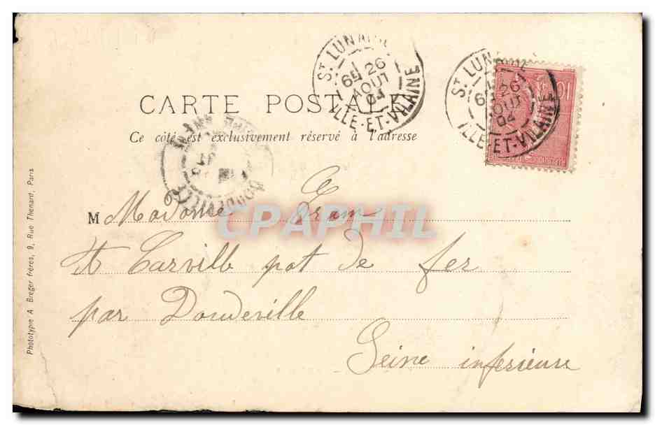 CPA Saint Lunaire Le Decolle — Verso