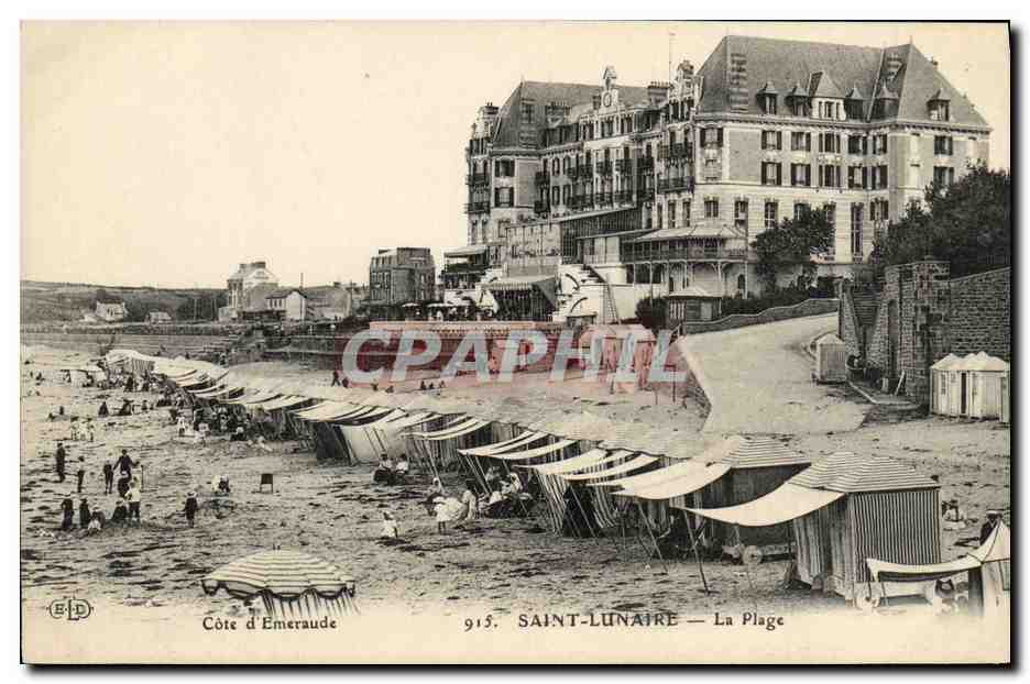 Saint-Lunaire — La Plage — Côte d'Emeraude — Éditeur E.D. n°915