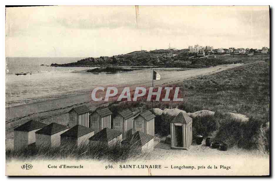 Saint-Lunaire — Longchamp, Ansicht von der Küste — Verlag ELD, Nr. 956