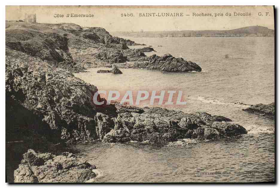 CPA Saint Lunaire Rochers pris du Decolle