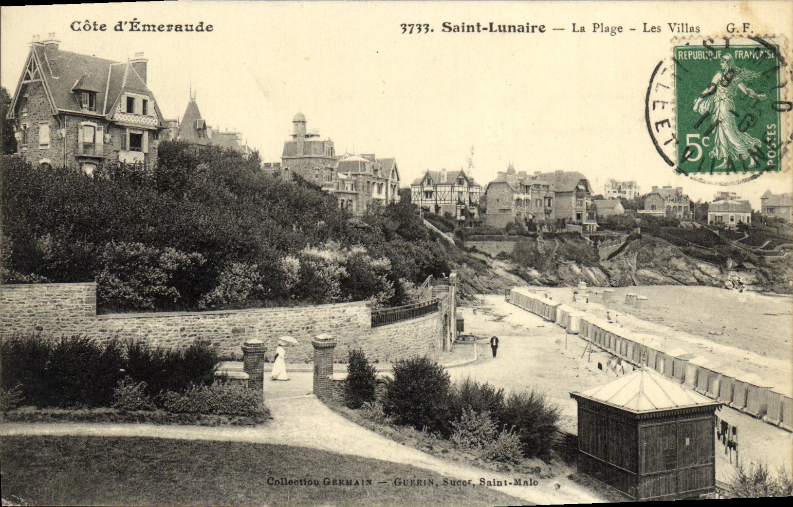 Saint-Lunaire — La Plage — Les Villas — Collection GERMAIN — GUÉRIN, Sucer, Saint-Malo