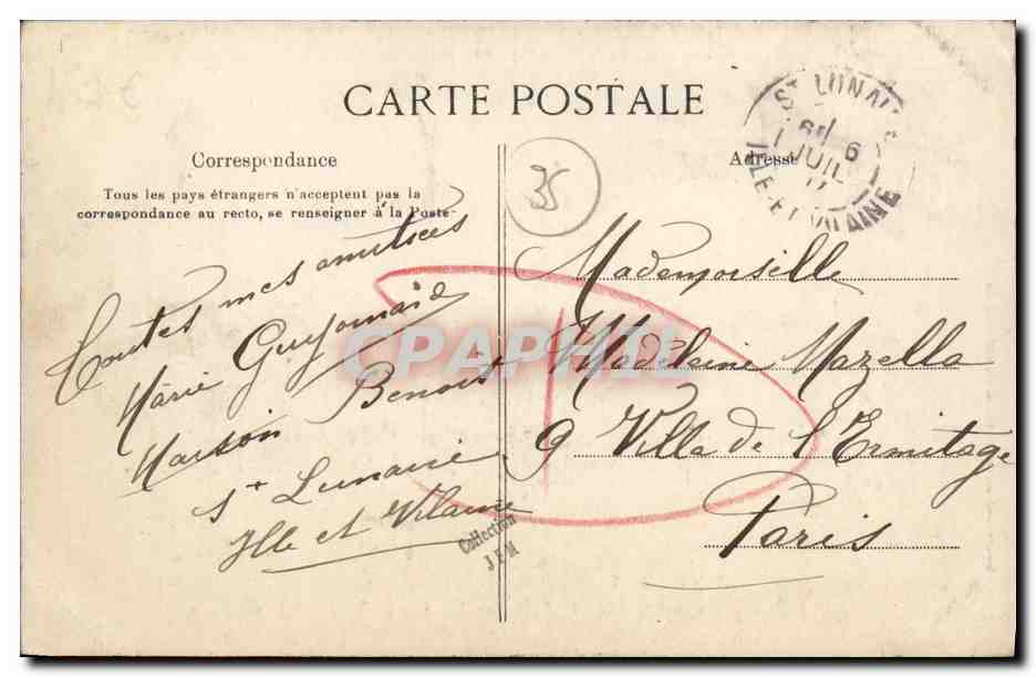 Saint-Lunaire — La Plage — G.F. — n°3734 — Verso