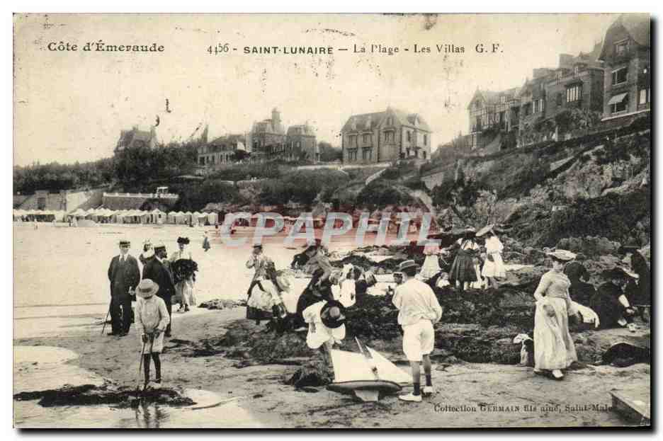 CPA Saint Lunaire La Plage Les Villas Enfants