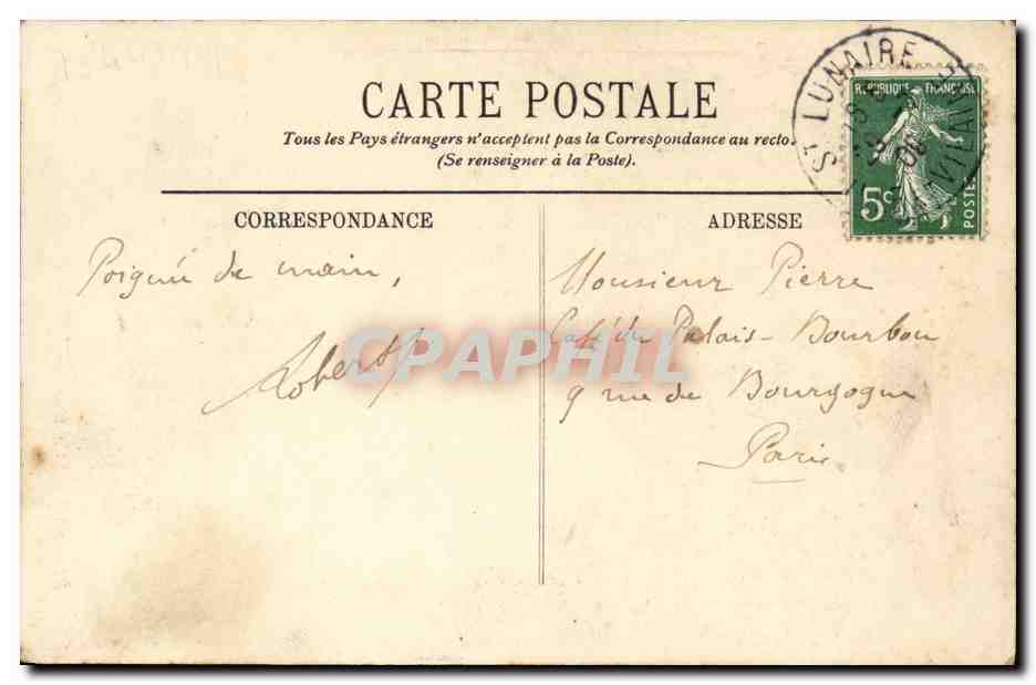 CPA Saint Lunaire Interieur de la Grotte des Sirenes — Verso