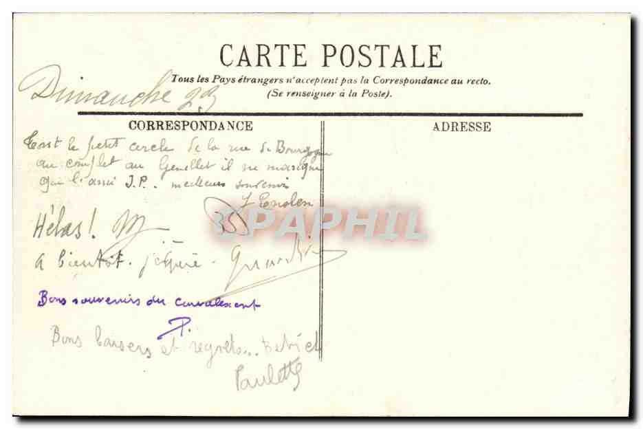 CPA Saint Lunaire La Plage — Verso