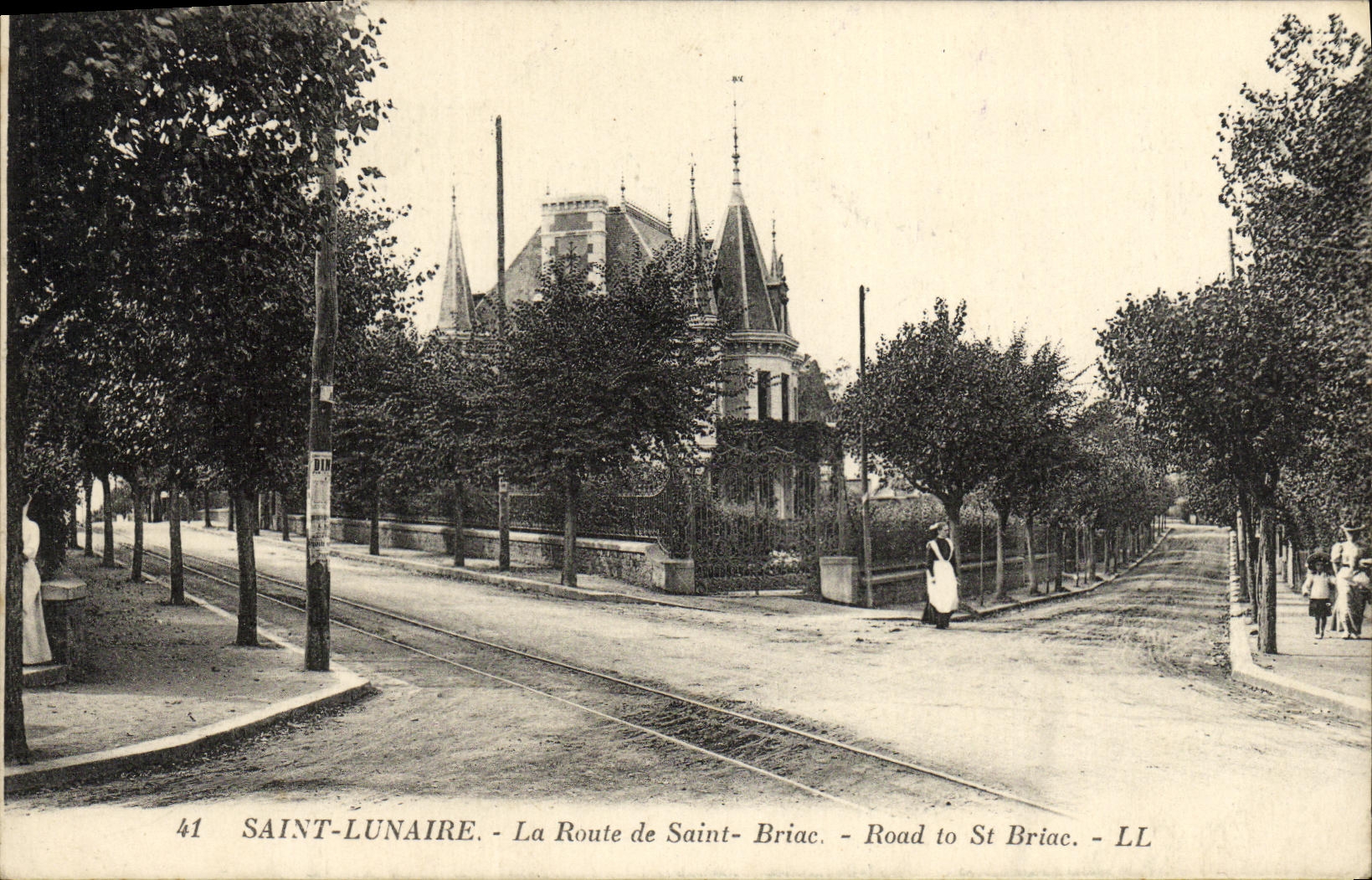 CPA Saint Lunaire La Route de Saint Briac