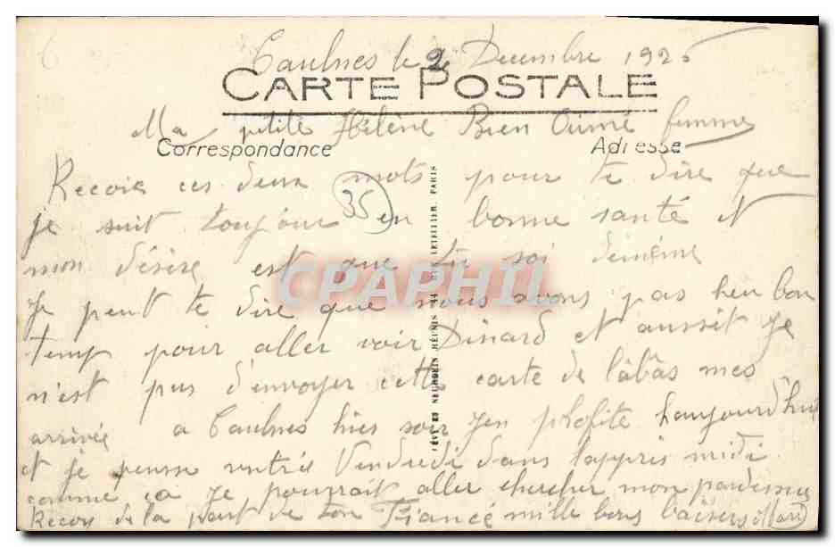 CPA Saint Lunaire La Route de Saint Briac — Rückseite