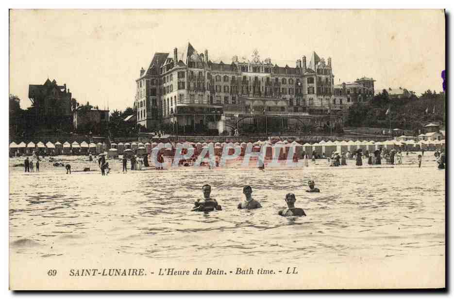 CPA Saint Lunaire L Heure du Bain